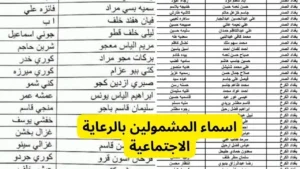 رابط مباشر.. أسماء المشمولين بالرعاية الاجتماعية 2025 في الوجبة السابعة عبر منصة مظلتي
